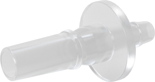 Hava ve Su için Plastik Luer Lock Tüp Bağlantısı, Polipropilen Fişler, 3/32" Boru İç Çapı için Dikenli, Beyaz