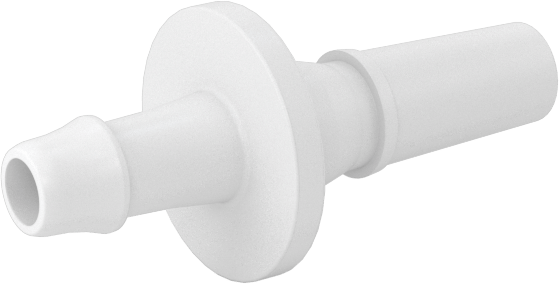 Hava ve Su için Plastik Luer Lock Tüp Bağlantısı, Naylon Düz Tapalar, 1/8" Boru İç Çapı için Dikenli, Beyaz