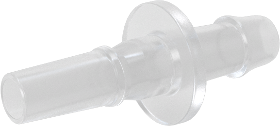Hava ve Su için Plastik Luer Lock Tüp Bağlantısı, Polipropilen Fişler, 5/32" Boru İç Çapı için Dikenli, Beyaz
