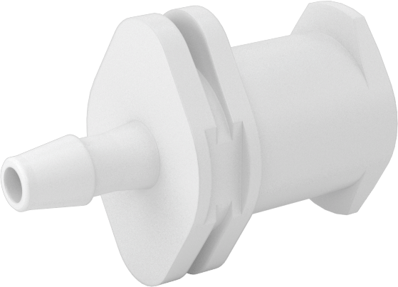 Hava ve Su için Plastik Luer Lock Tüp Bağlantısı, Naylon Soketler, 1/16" Boru İç Çapı için Dikenli, Beyaz