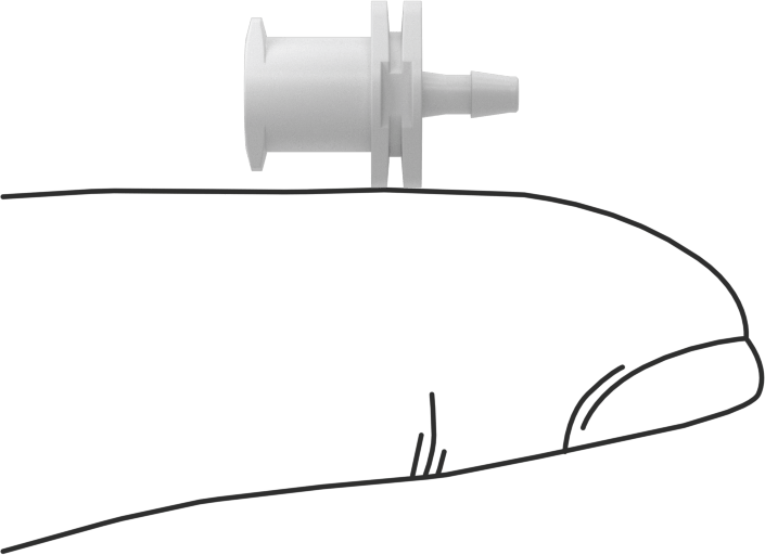 Hava ve Su için Plastik Luer Lock Tüp Bağlantısı, Naylon Soketler, 1/16" Boru İç Çapı için Dikenli, Beyaz