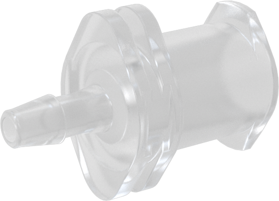 Hava ve Su için Plastik Luer Lock Tüp Bağlantısı, Polipropilen Soketler, 1/16" Boru İç Çapı için Dikenli, Beyaz