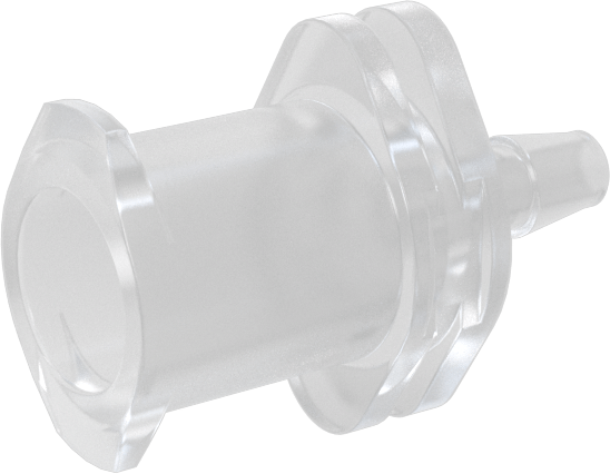 Hava ve Su için Plastik Luer Lock Tüp Bağlantısı, Polipropilen Soketler, 1/16" Boru İç Çapı için Dikenli, Beyaz