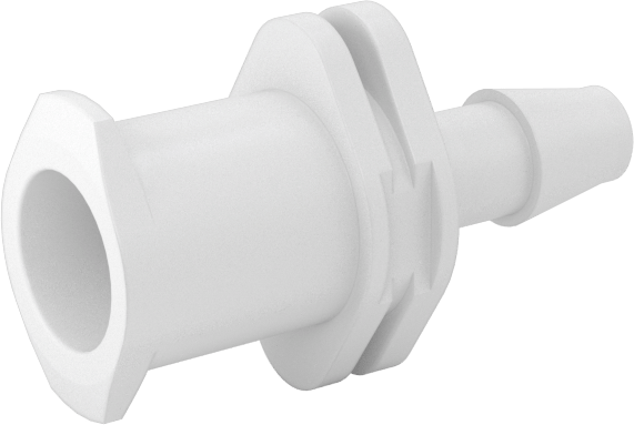 Hava ve Su için Plastik Luer Lock Tüp Bağlantısı, Naylon Soketler, 3/32" Boru İç Çapı için Dikenli, Beyaz