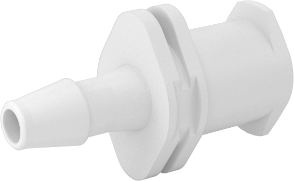 Hava ve Su için Plastik Luer Lock Tüp Bağlantısı, Naylon Soketler, 3/32" Boru İç Çapı için Dikenli, Beyaz