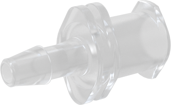 Hava ve Su için Plastik Luer Lock Tüp Bağlantısı, Polipropilen Soketler, 3/32" Boru İç Çapı için Dikenli, Beyaz