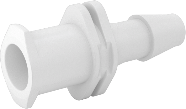 Hava ve Su için Plastik Luer Lock Tüp Bağlantısı, Naylon Soketler, 1/8" Boru İç Çapı için Dikenli, Beyaz