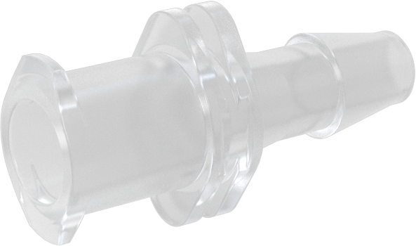 Hava ve Su için Plastik Luer Lock Tüp Bağlantısı, Polipropilen Soketler, 1/8" Boru İç Çapı için Dikenli, Beyaz