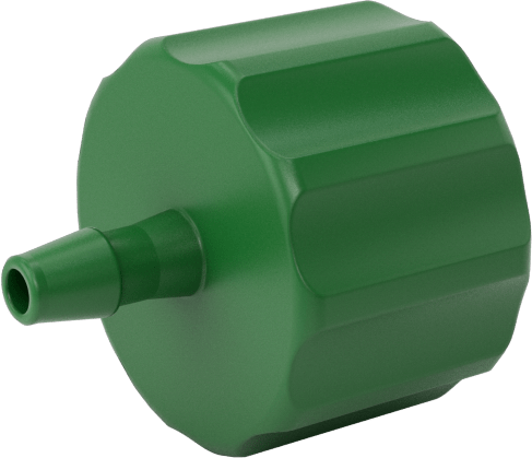 Hava ve Su için Plastik Luer Lock Tüp Bağlantısı, Naylon Düz Tapalar, 1/16" Boru İç Çapı için Dikenli, Yeşil