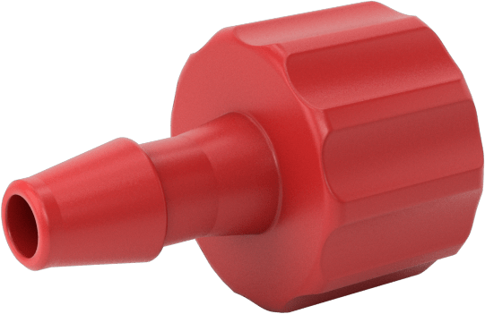 Hava ve Su için Plastik Luer Lock Tüp Bağlantısı, Naylon Düz Tapalar, 1/8" Boru İç Çapı için Dikenli, Kırmızı