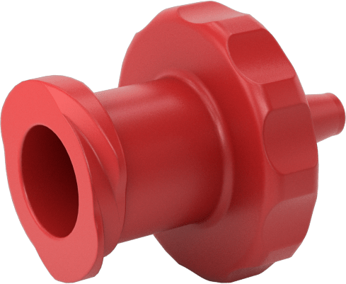 Hava ve Su için Plastik Luer Lock Tüp Bağlantısı, Naylon Düz Soketler, 1/16" Boru İç Çapı için Dikenli, Kırmızı