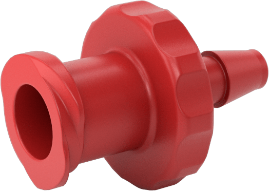 Hava ve Su için Plastik Luer Lock Tüp Bağlantısı, Naylon Düz Soketler, 3/32" Boru İç Çapı için Dikenli, Kırmızı