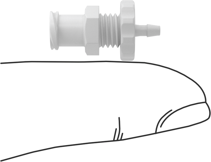 Hava ve Su için Plastik Luer Lock Tüp Bağlantısı, Naylon Duvar Delici Soketler, 1/16" Boru İç Çapı için Dikenli