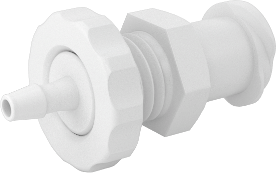 Hava ve Su için Plastik Luer Lock Tüp Bağlantısı, Naylon Duvar Delici Soketler, 1/16" Boru İç Çapı için Dikenli