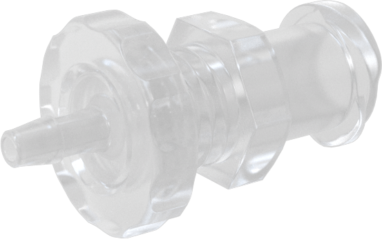 Hava ve Su için Plastik Luer Lock Tüp Bağlantısı, Polipropilen Duvar Delikli Soketler, Dikenli, 1/16" Boru İç Çapı