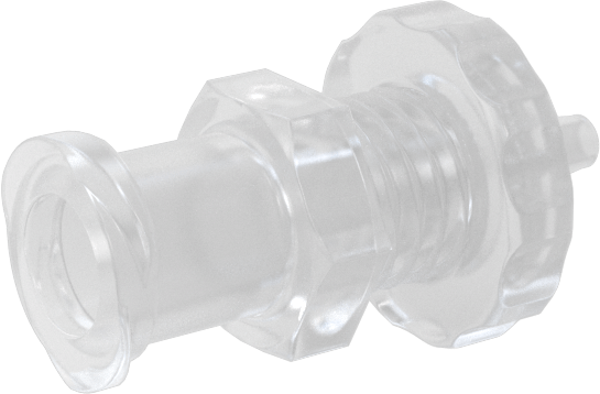 Hava ve Su için Plastik Luer Lock Tüp Bağlantısı, Polipropilen Duvar Delikli Soketler, Dikenli, 1/16" Boru İç Çapı