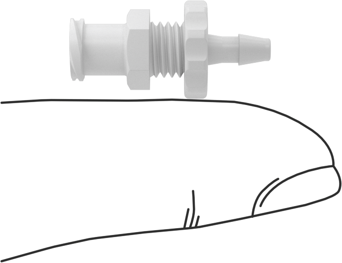 Hava ve Su için Plastik Luer Lock Tüp Bağlantısı, Naylon Duvar Delici Soketler, 3/32" Boru İç Çapı için Dikenli