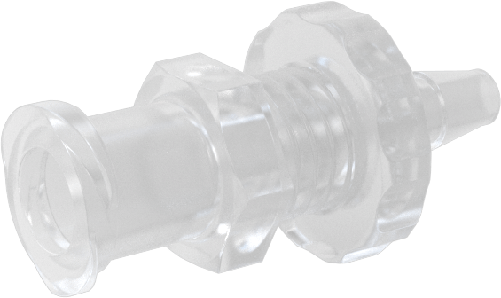 Hava ve Su için Plastik Luer Lock Tüp Bağlantısı, Polipropilen Duvar Delikli Soketler, Dikenli, 3/32" Boru İç Çapı