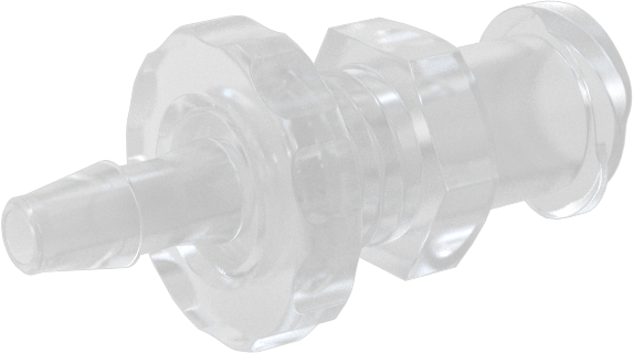 Hava ve Su için Plastik Luer Lock Tüp Bağlantısı, Polipropilen Duvar Delikli Soketler, Dikenli, 3/32" Boru İç Çapı