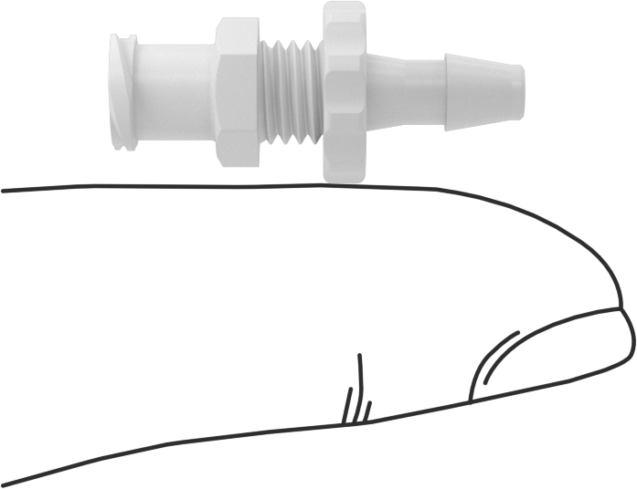 Hava ve Su için Plastik Luer Lock Tüp Bağlantısı, Naylon Duvar Delici Soketler, 1/8" Boru İç Çapı için Dikenli