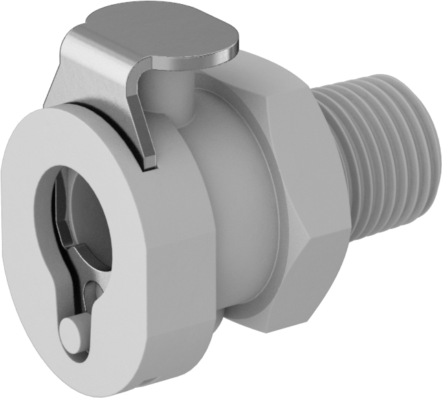 Kimyasallar için Hızlı Bağlantı Kesme Boru Bağlantısı, Kapatma Valfli Soket, 1/8 Kaplin Boyutu x 1/8 NPT