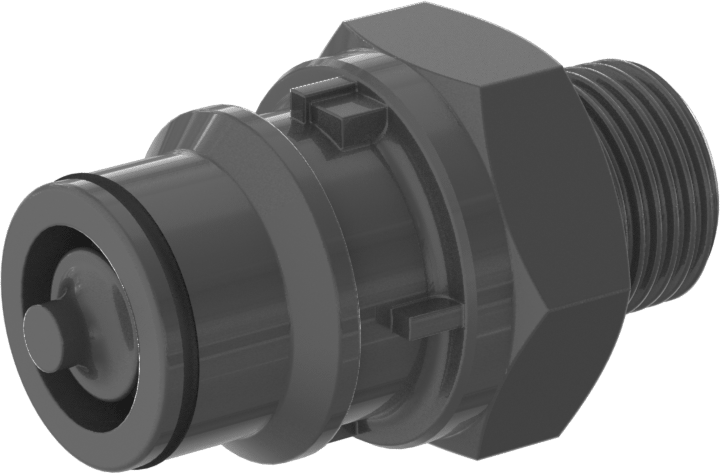 Kimyasallar için Hızlı Bağlantı Kesme Boru Bağlantısı, Kapatma Valfli Plug, 3/8 Kaplin Boyutu x 3/8 NPT Erkek