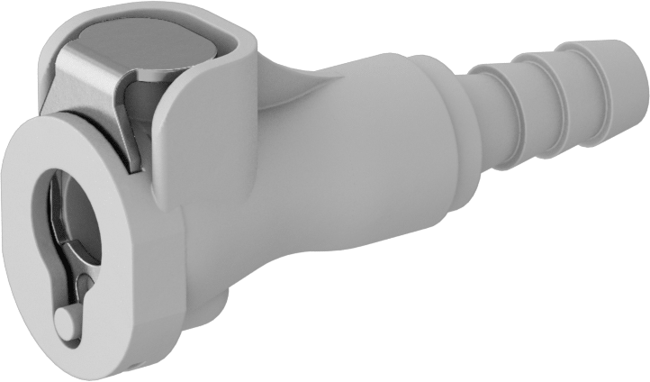 Kimyasallar için Hızlı Bağlantı Kesme Boru Bağlantısı, Dikenli Soket, 1/8 Kaplin Boyutu, 1/4" Boru İç Çapı için