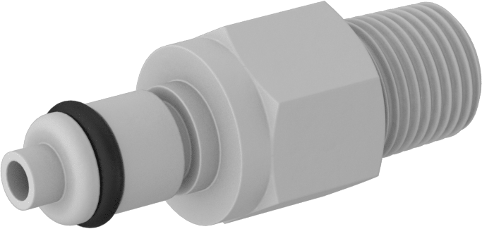 Kimyasallar için Hızlı Bağlantı Kesme Boru Bağlantısı, Kapatma Valfli Plug, 1/8 Kaplin Boyutu x 1/8 NPT Erkek