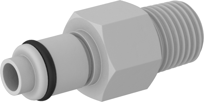 Kimyasallar için Hızlı Bağlantı Kesme Boru Bağlantısı, Kapatma Valfli Plug, 1/4 Bağlantı Boyutu x 1/4 NPT Erkek