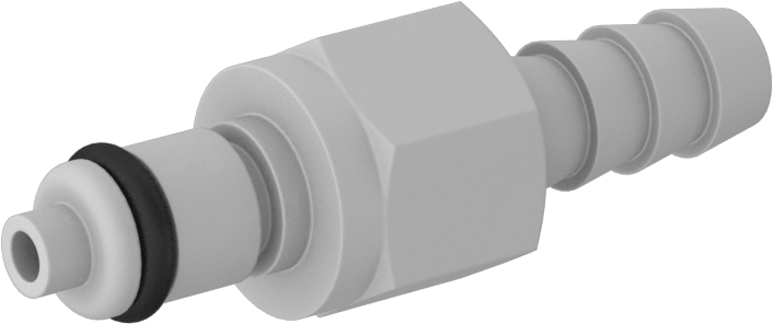 Kimyasallar için Hızlı Bağlantı Kesme Boru Bağlantısı, Kapatma Özellikli Dikenli Tapa, 1/8 Kaplin Boyutu, 1/4" Boru İç Çapı için