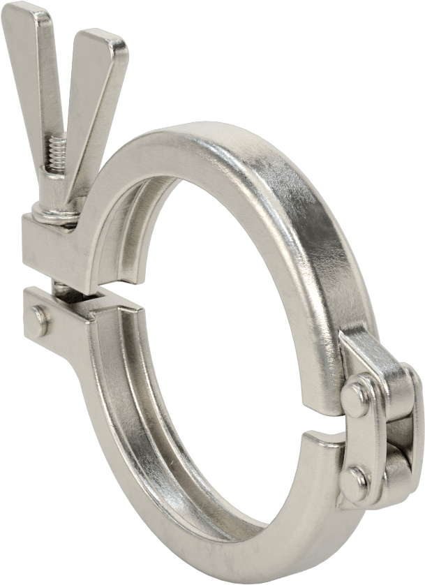 Metal Sıhhi Boru Bağlantı Parçası için Kelepçe, Kanatlı Somunlu 316 Paslanmaz Çelik, 50 mm Boru Dış Çapı için