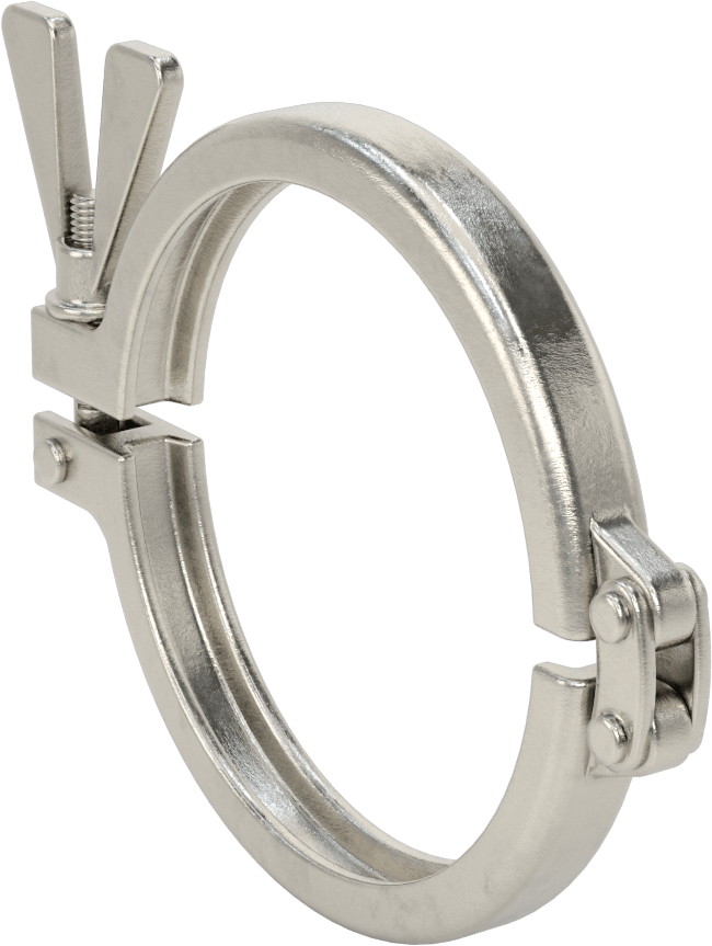 Metal Sıhhi Boru Bağlantı Parçası için Kelepçe, Kanatlı Somunlu 316 Paslanmaz Çelik, 80 mm Boru Dış Çapı için