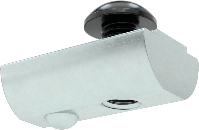 T-Yuvalı Çerçeve Bağlantı Elemanları, Kendinden Hizalamalı Bilyalı Somun ve M5 Siyah Vida, 1,5 inç ve 40 mm Ray
