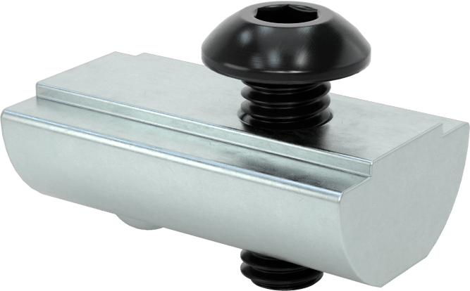 T-Yuvalı Çerçeve Bağlantı Elemanları, Kendiliğinden Hizalanır Somun ve 10-32 x 1/2“ Vida 1,5” ve 40 mm Ray