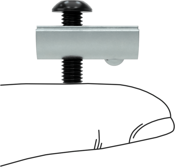 T-Yuvalı Çerçeve Bağlantı Elemanları, Kendinden Hizalamalı Somun ve 10-32 x 5/8" Vida, 1,5 inç ve 40 mm Ray