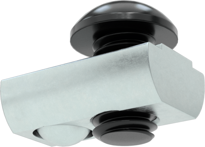 T-Yuvalı Çerçeve Bağlantı Elemanları, Kendinden Hizalamalı Somun ve Vida, 1/2" Diş Uzunluğu, 1,5 inç ve 40 mm Ray