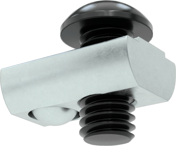 T-Yuvalı Çerçeve Bağlantı Elemanları, Kendinden Hizalamalı Somun ve 5/16“-18 Vida 1,5” ve 40 mm Ray