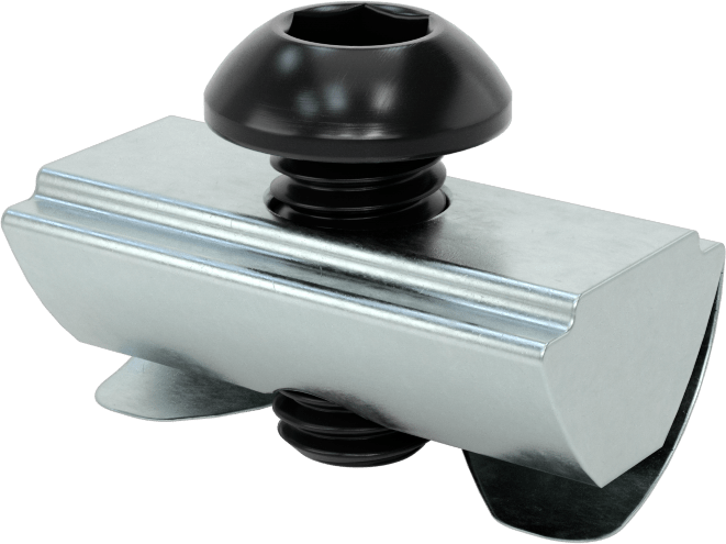 T-Yuvalı Çerçeve Bağlantı Elemanları, Yaylı Tırnaklı Somun ve Vida, 12 mm Uzunlukta Diş, 1,5 inç ve 40 mm Ray