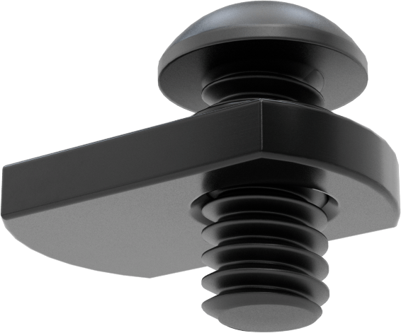 T-Yuvalı Çerçeve Bağlantı Elemanları, Uç Beslemeli Somun ve 1/4“-20 x 1/2” Vida, 1,5 inç ve 40 mm Ray