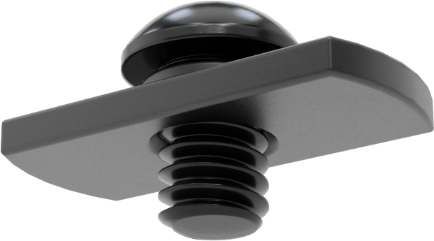 T-Yuvalı Çerçeve Bağlantı Elemanları, Uç Beslemeli Somun ve 1/4“-20 x 3/8” Vida, 1" ve 25 mm Ray