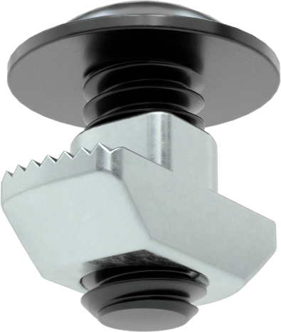 T-Yuvalı Çerçeve Bağlantı Elemanları, Çekiç Somunu ve Flanşlı Düğme Başlı, 1,5 inç ve 40 mm Ray