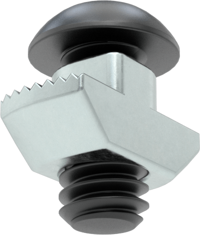 T-Yuvalı Çerçeve Bağlantı Elemanları, Çekiç Somunu ve Vida, 1/2" Diş Uzunluğu, 1,5 inç ve 40 mm Ray için