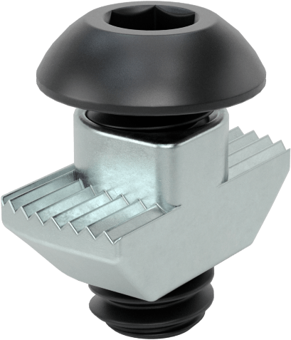 T-Yuvalı Çerçeve Bağlantı Elemanları, Çekiç Somunu ve Vida, 1/2" Diş Uzunluğu, 1,5 inç ve 40 mm Ray için