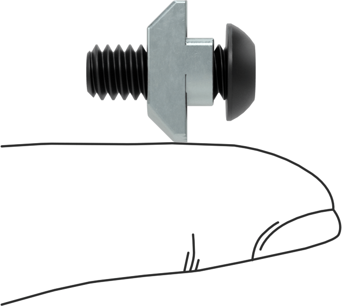 T-Yuvalı Çerçeve Bağlantı Elemanları, Çekiç Somunu ve Vida, 5/8" Diş Uzunluğu, 1,5 inç ve 40 mm Ray için