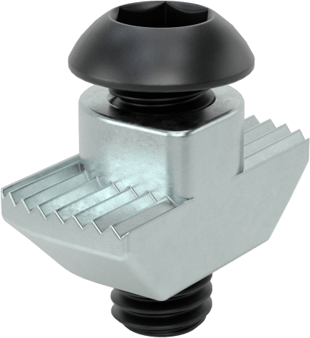 T-Yuvalı Çerçeve Bağlantı Elemanları, Çekiç Somunu, 1,5 inç ve 40 mm Ray, 10-32 Düğme Başlı