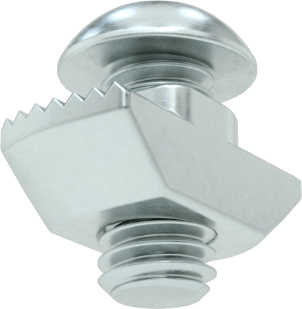 T-Yuvalı Çerçeve Bağlantı Elemanları, Takılabilir, Çekiç Somunu, 1" ve 25 mm Ray, M4 Düğme Başlı