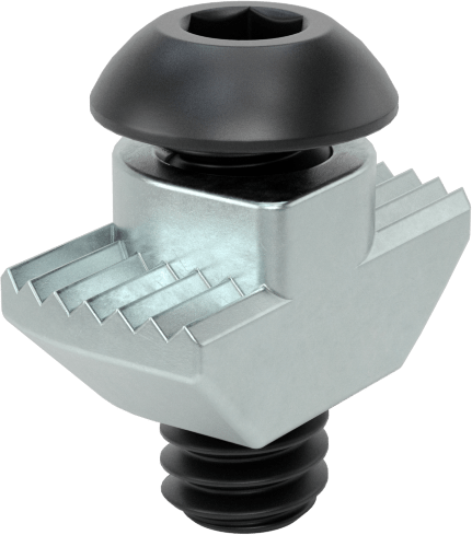 T-Yuvalı Çerçeve Bağlantı Elemanları, 1/4"-20 Düğme Başlı Çekiçli Somun, 45 mm Ray