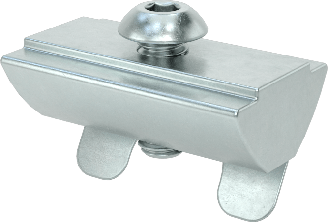 T-Yuvalı Çerçeve Bağlantı Elemanları, 1,5" için Yaylı Tırnak Somunu ve Düğme Başlı Somun, 30 mm ve 40 mm Ray