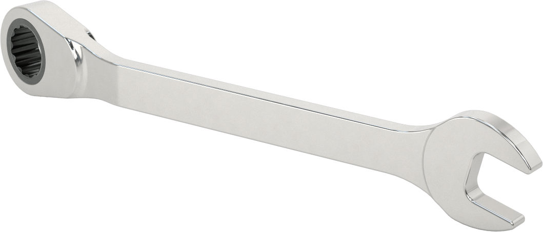 Ters Çevrilebilir Cırcırlı Kombinasyon Anahtarı, 21 mm Boyut, 10-3/4" Toplam Uzunluk