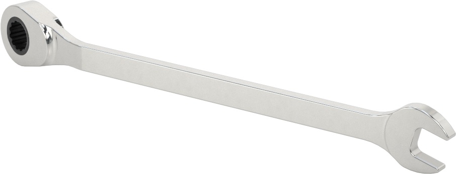 Ters Çevrilebilir Cırcırlı Kombinasyon Anahtarı, 8 mm Boyut, 5-7/8" Toplam Uzunluk